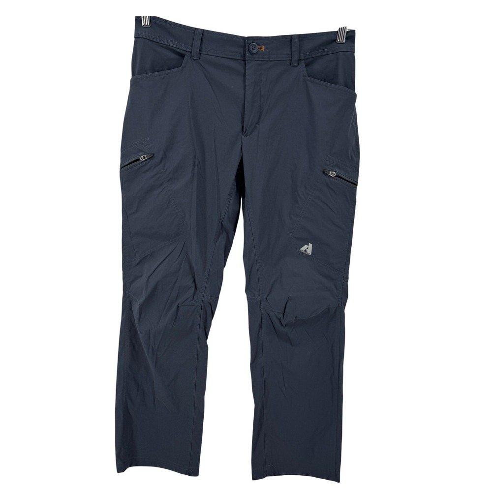 Eddie Bauer First Ascent Pants Mens 38x32 Gray Blue Hiking Guide‎ Cargo Stretch